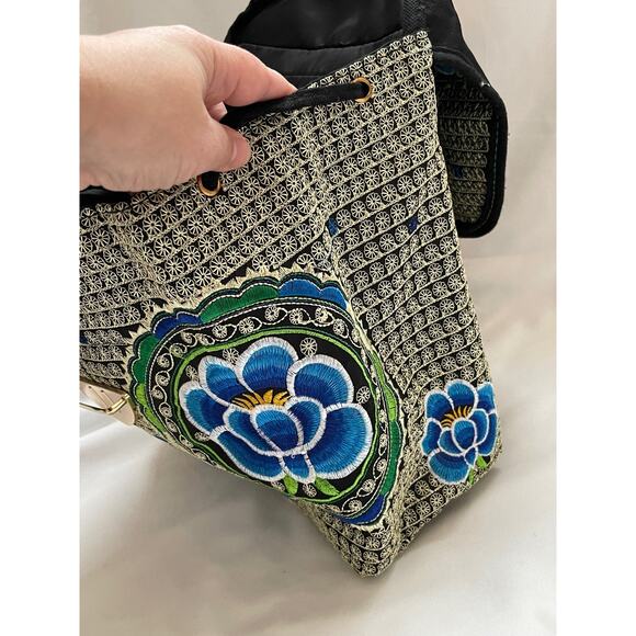 Mexican Floral Backpack Vintage - Picture 7 of 9